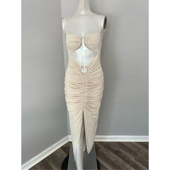 Camila Coelho Yasmeen Midi Dress in Beige - Picture 4 of 10